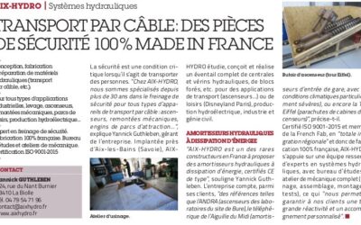 Cocorico !! Aix-Hydro est dans l’Usine Nouvelle (édition du 25 avril 19), dans le cahier spécial « Made in France ».